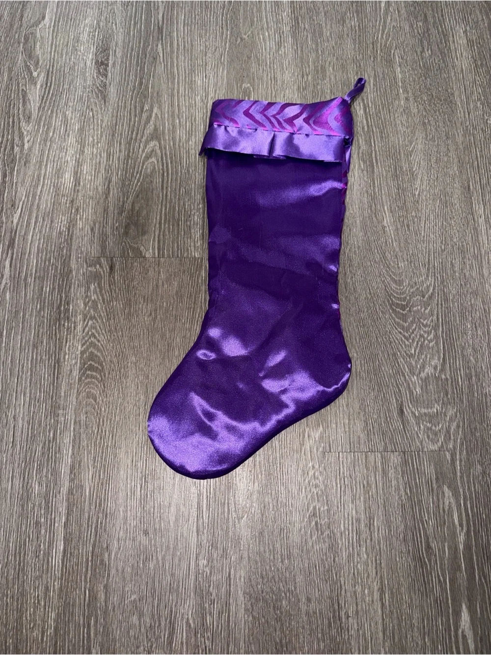 Justice Purple Zebra Print Christmas stocking